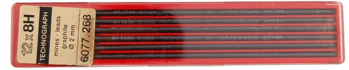 Caran d'Ache Lead, Accessories series Black 8H 2mm