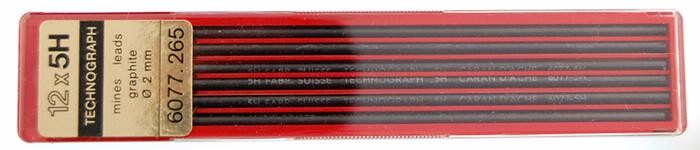 Caran d'Ache Lead, Accessories series Black 5H 2mm