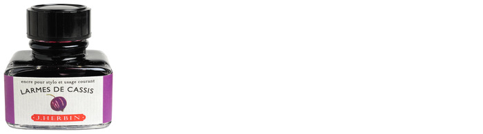 J.Herbin  Ink bottle, La Perle Des Encres - series Mauve ink (Blackcurrant)