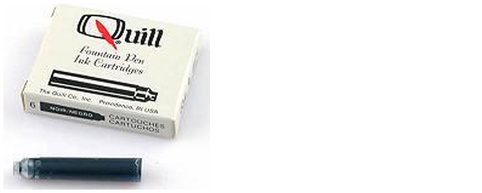 Quill Ink cartridge, Refill & ink - Recharge & encre series Black ink