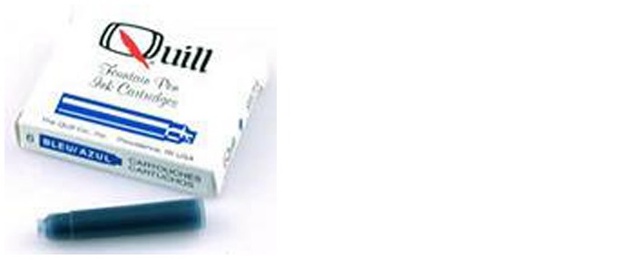 Quill Ink cartridge, Refill & ink - Recharge & encre series Royal blue ink