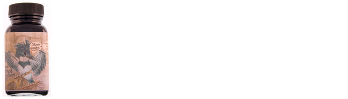 Noodler's Ink Ink bottle, Ink series Blue ink (Bad Belted Kingfisher)