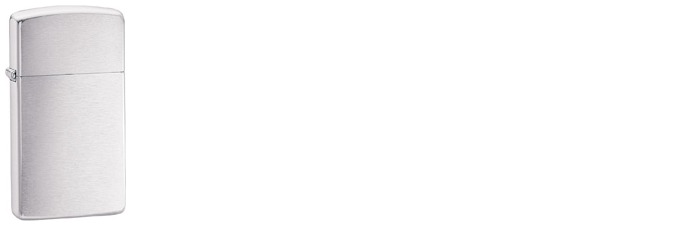 Zippo Lighter, Windproof series Brushed Chrome Slim