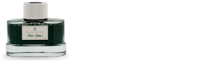 Faber-Castell, Graf von Ink bottle, Encre GvFC Luxury Ink series Green Ink Moss Green