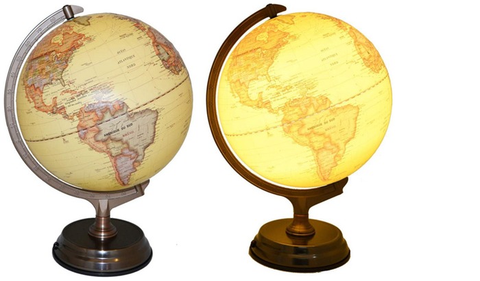 Nostalgia Geographic Globe, Globe series Beige (French)