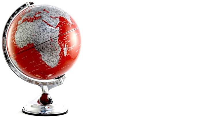 Nostalgia Geographic Globe, Globe series Red (French)