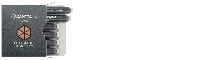 Caran d'Ache Ink cartridge, Chromatics series Brown ink