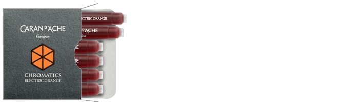 Caran d'Ache Ink cartridge, Chromatics series Orange ink