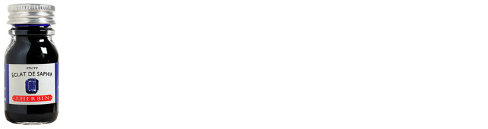 J.Herbin  Ink bottle, La Perle des Encres series Blue ink (Saphire) (10 ml)