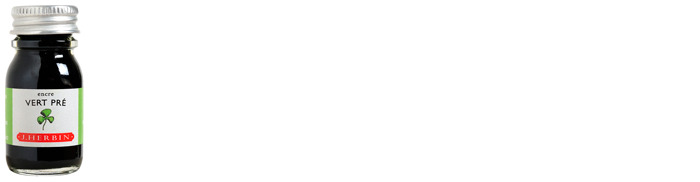 J.Herbin  Ink bottle, La Perle des Encres series Green ink (Field green) (10 ml)