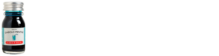 J.Herbin  Ink bottle, La Perle des Encres series Green ink (Diabolo menthe) (10 ml)