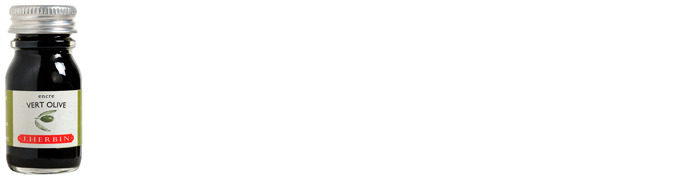J.Herbin  Ink bottle, La Perle des Encres series Green ink (Olive green)  (10 ml)