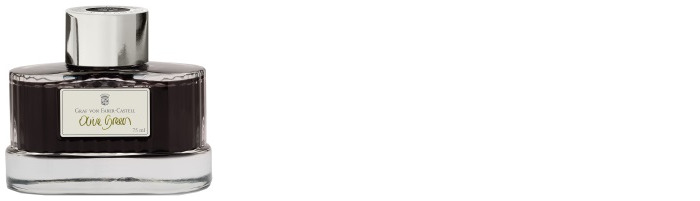 Faber-Castell, Graf von Ink bottle, Encre GvFC Luxury Ink series Olive green ink