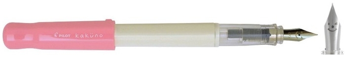 Pilot Fountain pen, Kakuno series Pink & White