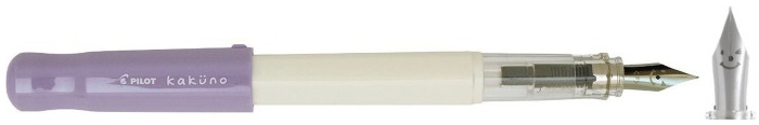Pilot Fountain pen, Kakuno series Purple & White