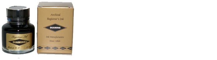 Diamine Ink bottle, Registrars Ink 30ml series Blue-Black ink