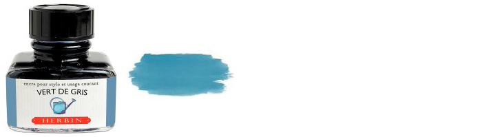 J.Herbin Ink bottle, The Jewel of Inks series Gray-Green ink (Vert de gris)- 30ml