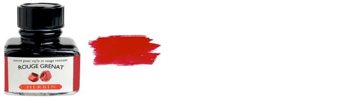 J.Herbin Ink bottle, The Jewel of Inks series Red ink (Rouge grenat)- 30ml
