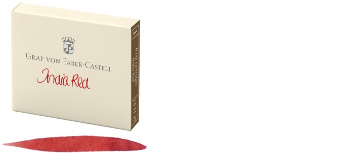 Faber-Castell, Grav von Ink cartridge, Encre GvFC Luxury Ink series India red ink
