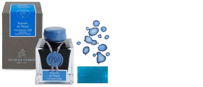 Jacques Herbin Ink bottle, 1798 Ink series Kyanite du Népal ink