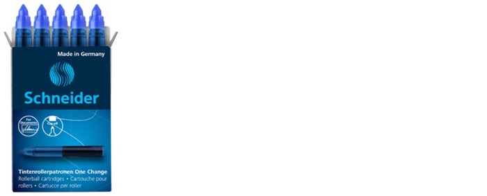 Schneider Roller refill, Refill & ink series Royal blue ink (Box of 5)