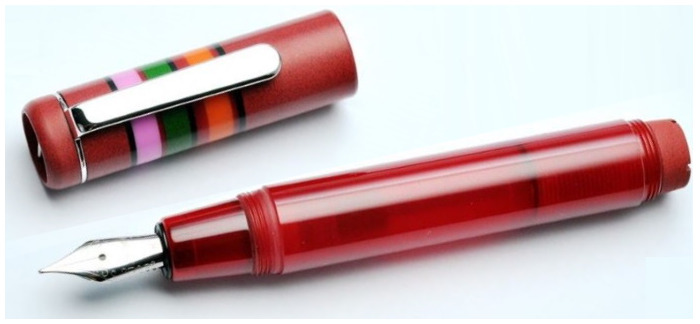 Opus 88 Fountain pen, Fantasia series Translucent red
