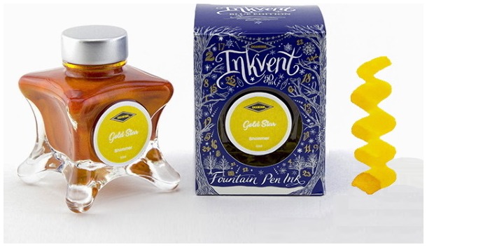 Diamine Ink bottle, Inkvent series Gold Star ink (50ml)