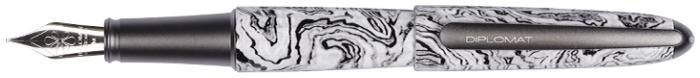 Diplomat Fountain pen, Aero series Black & White (Volute)
