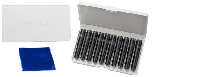 TWSBI Ink cartridge, Accessories series Sapphire blue ink (Box of 10)