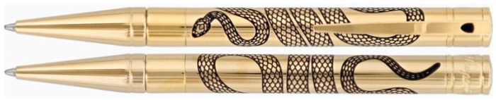 Dupont, S.T. Ballpoint pen, D-Initial series Gilt (Snake)