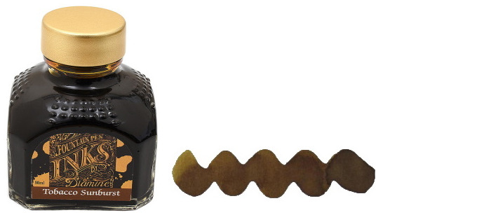 Diamine Ink bottle, Guitar Theme series Tobacco Sunburst ink (80ml)