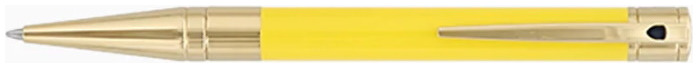 Dupont, S.T. Ballpoint pen, D-Initial series Yellow GT (Vanilla)