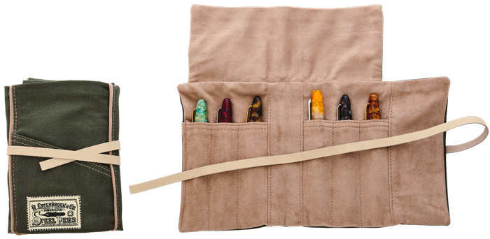 Esterbrook Pouch, Pen Roll series Army green (6)