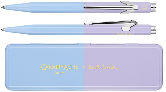 Caran d'Ache Ballpoint pen, 849 Paul Smith 4th Edition series Sky Blue / Lavender Purple