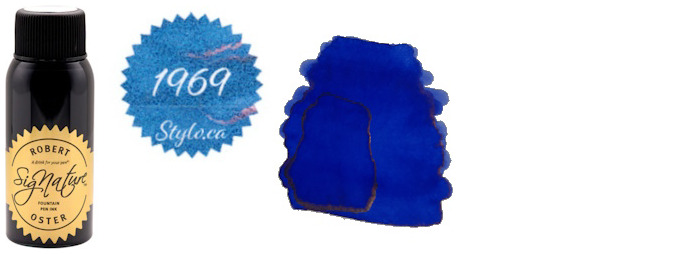 Robert Oster Ink bottle, Stylo.ca inks series Blue (1969) 50ml