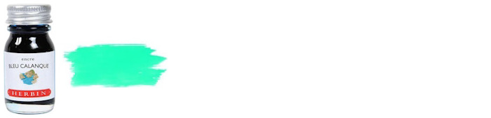 Herbin Ink bottle, The Jewel of Inks series Blue-Green ink (Bleu calanque) - 10ml