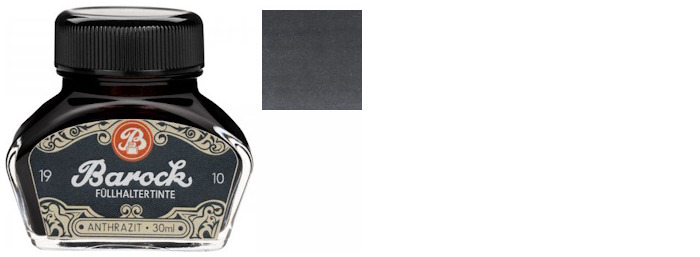 Octopus Fluids Ink bottle, Barock 1910 series Anthracite ink (30ml)