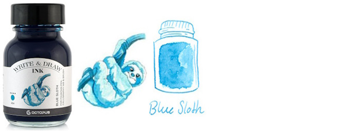 Octopus Fluids Ink bottle, Write & Draw Ink series Blue ink (Sloth) - 50ml