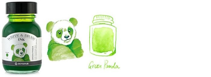 Octopus Fluids Ink bottle, Write & Draw Ink series Green ink (Panda) - 50ml