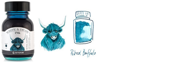 Octopus Fluids Ink bottle, Write & Draw Ink series Petrol ink (Buffalo) - 50ml