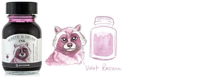 Octopus Fluids Ink bottle, Write & Draw Ink series Violet ink (Raccoon) - 50ml