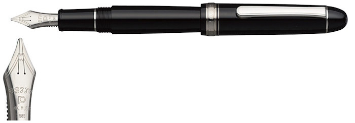 Platinum Fountain pen, 3776 Century series Black RT (Music)