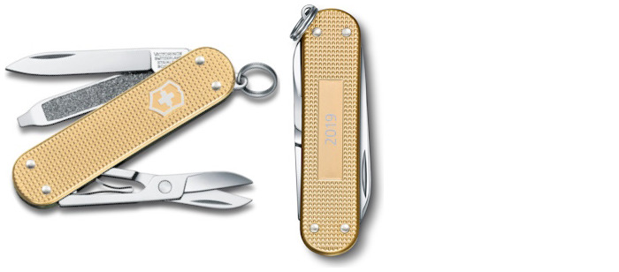 Victorinox Knife, Alox Limited Edition 2019 series Champagne-Gold (Classic SD)