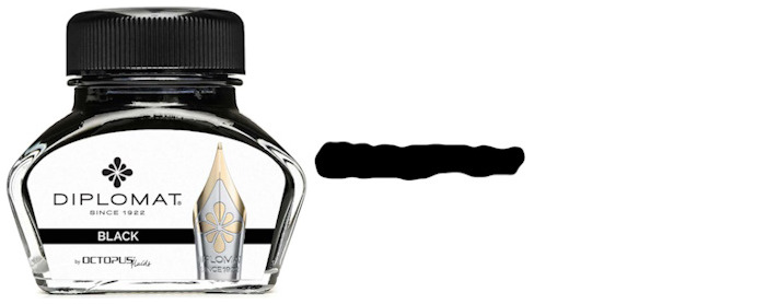 Diplomat Ink bottle, Refill & ink series Black ink (30ml - by Octopus Fluids)
