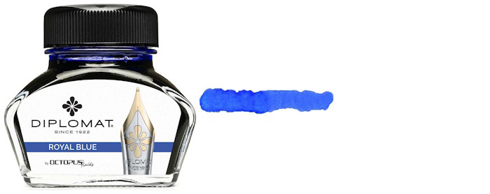 Diplomat Ink bottle, Refill & ink series Royal blue ink (30ml - by Octopus Fluids)