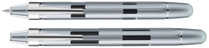 Nahvalur Fountain pen, Eclipse series Pure Silver