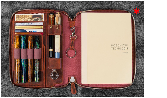 Galen Leather Co. Pouch, Leather Zippered A5 Notebook Folio series Crazy Horse Orange