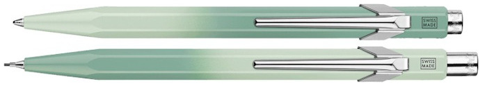 Caran d'Ache Ballpoint pen & mechanical pencil (0.5mm) set, 849 & 844 Misty Forest Special Edition series Green