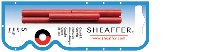 Sheaffer Ink cartridge, Refill & ink series Red ink