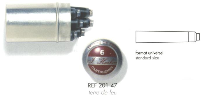 J.Herbin  Ink cartridge, La Perle des Encres serie Brown ink (Terra del fuego)